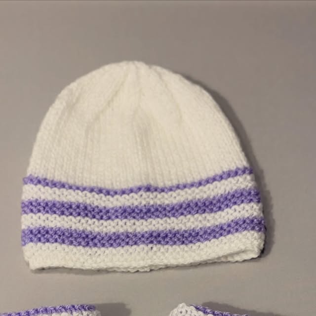Hand-knitted baby hat